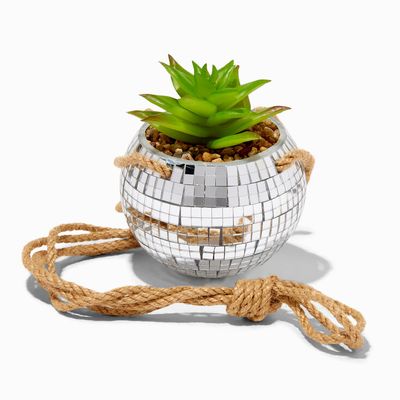 Disco Ball Hanging Faux Succulent