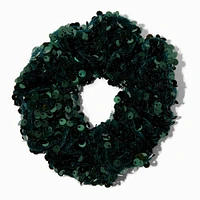 Emerald Green Sequin Hair Scrunchie