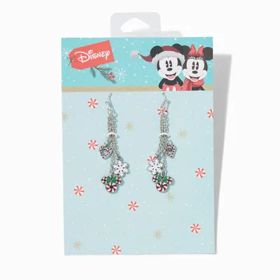 ©Disney Minnie Mouse Peppermint Swirl 2" Drop Earrings