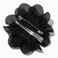 Black Rosette Flower Hair Clip