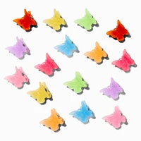 Soda Can Rainbow Butterfly Mini Hair Claws - 16 Pack