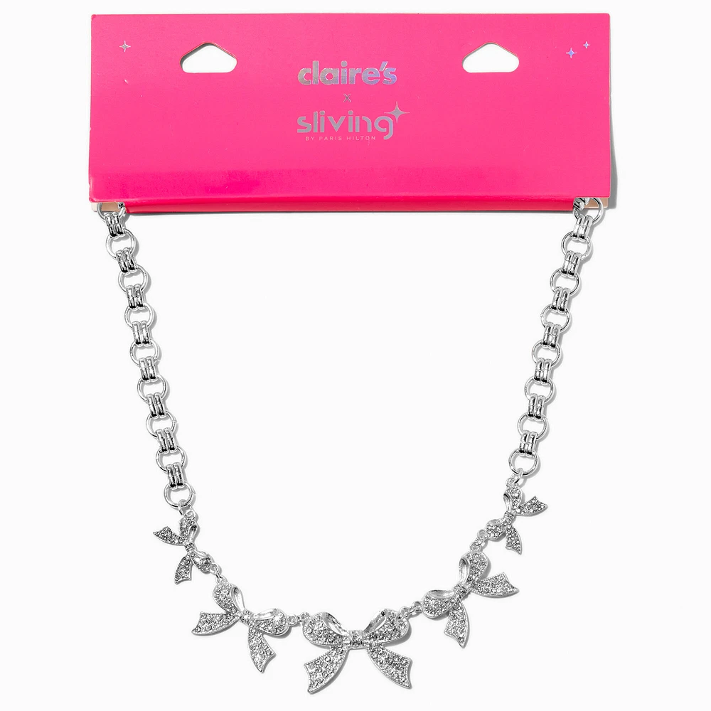 Claire's x Sliving by Paris Hilton Bow Statement Necklace