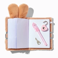 Claire's Club Woodland Bunny Plush Mini Lock Diary