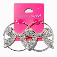 Claire's x Sliving by Paris Hilton Bow Hoop Earrings