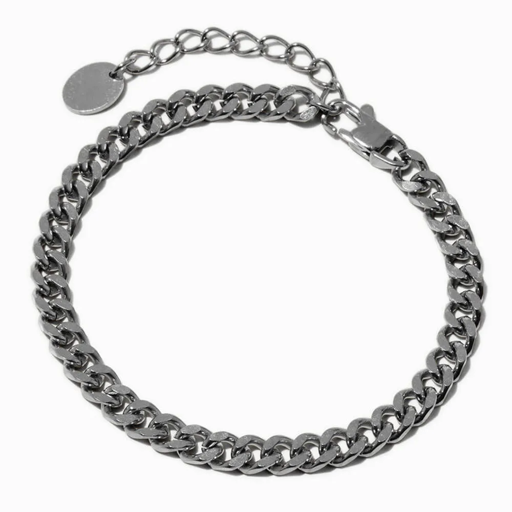 6mm Silver-Toned Chain Bracelet