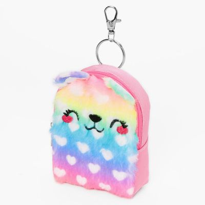 Rainbow Bear Mini Backpack Keychain