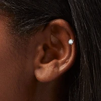 Cubic Zirconia Tragus Threadless Stud Earrings - 3 Pack