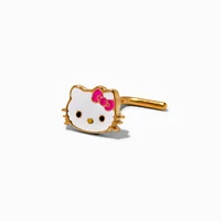 Hello Kitty® Gold-tone Stainless Steel Enamel Face 20G Nose Stud