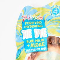 7th Heaven Tie Dye Blue Magik + Algae Clay Peel Off Face Mask