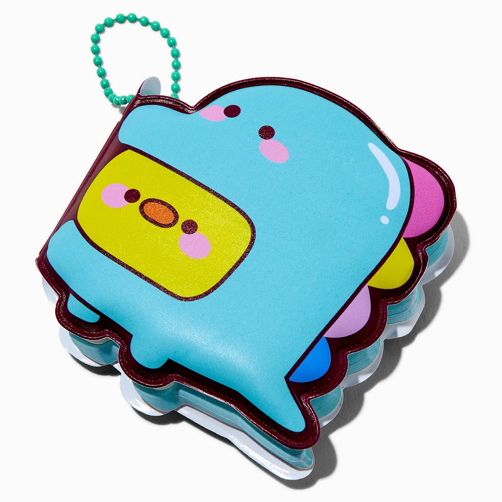 Puffy Dinosaur Mini Notebook Keychain