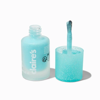 Matte Effect Vegan Nail Polish - Mint Glitter
