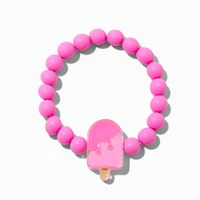 Claire's Club Matte Pink Ice Pop Stretch Bracelet