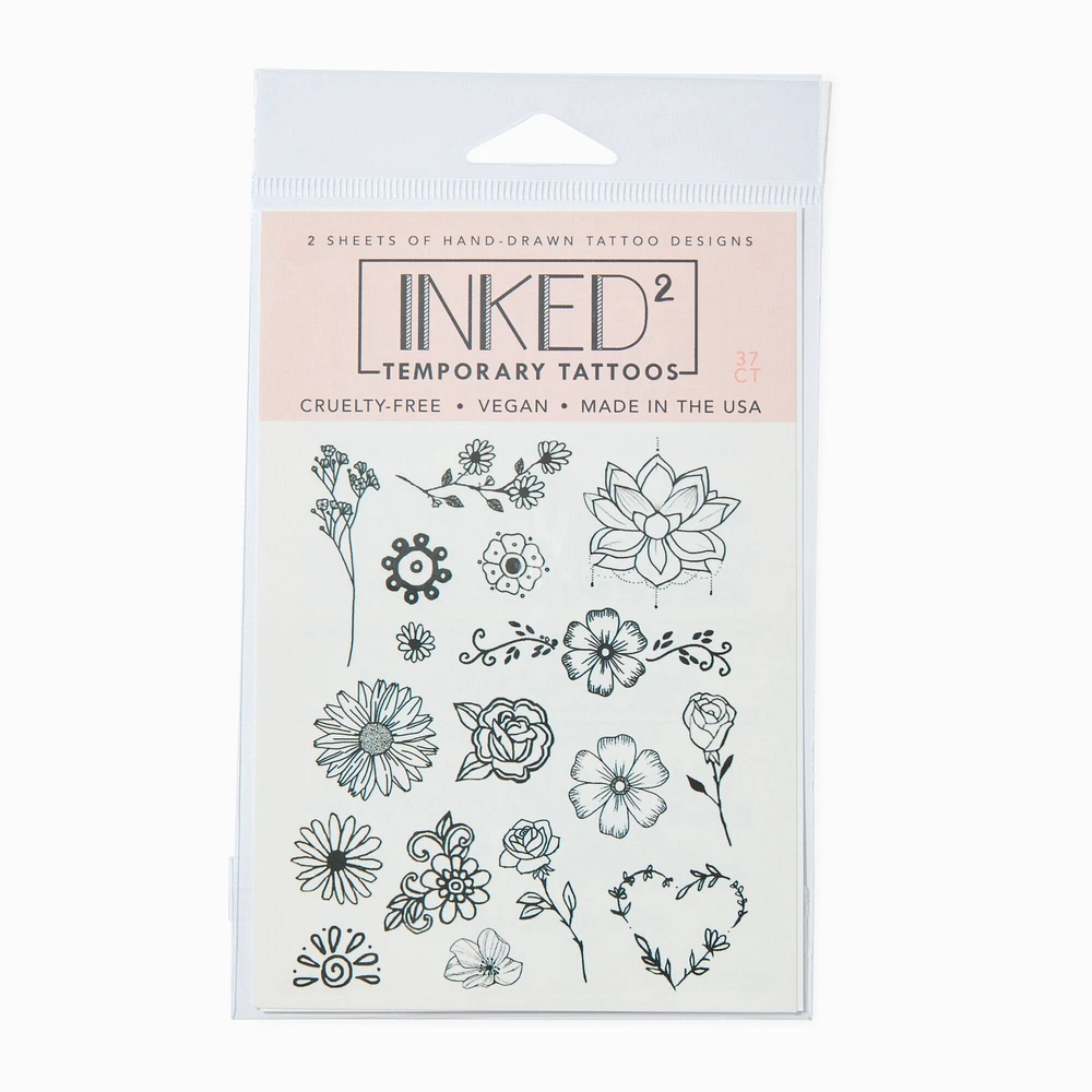 INKED 2 by Dani Floral Pack Temporary Tattoos