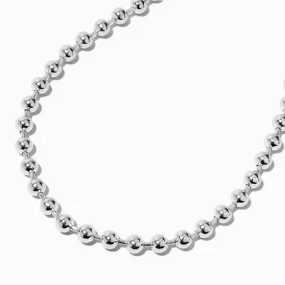Silver-tone Ball Chain Necklace