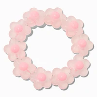 Claire's Club Pink Frosted Flower Stretch Bracelet