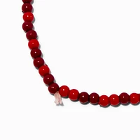 Claire's Club Red Beaded Stretch Bracelet