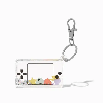 Console Conrtoller Water-Filled Glitter Keychain