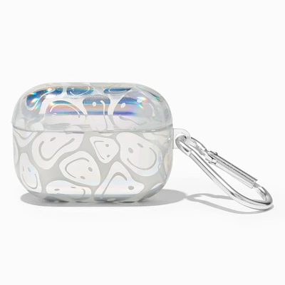 Wavy Happy Faces Holographic Earbud Case Cover - Compatible With Apple AirPods Pro®