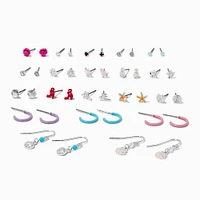 Sea Life Studs & Hoops Earring Set - 20 Pack