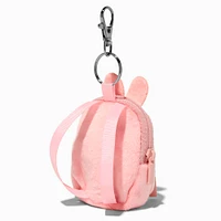 Pink Bunny Mini Backpack Keychain