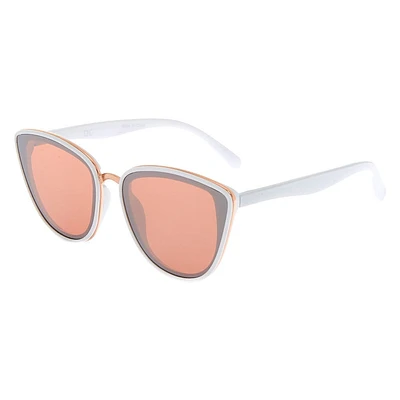 White Mod Cat Eye Sunglasses