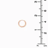 C LUXE by Claire's Rose Gold Titanium 10MM Tube Hoop Earrings