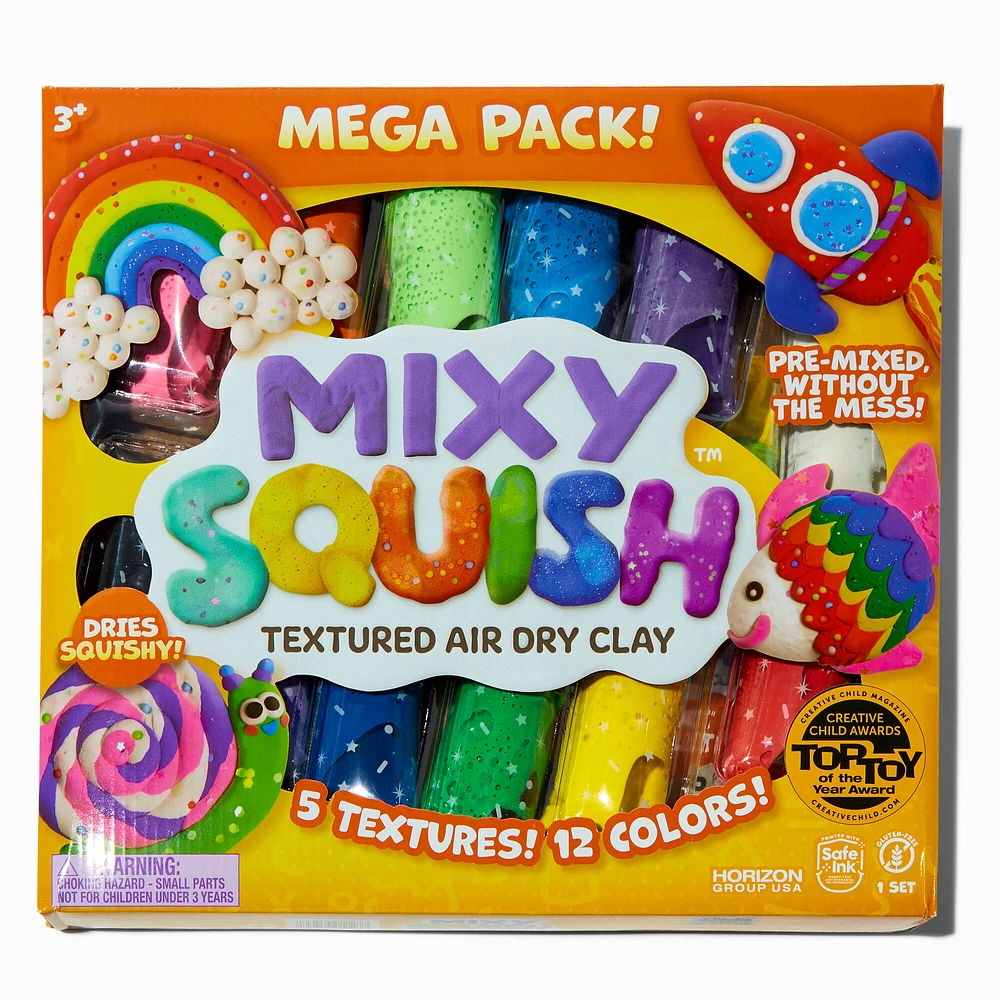 Mixy Squish™ Textured Air Dry Clay Mega Pack - 12 Pack