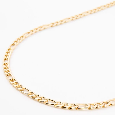 Gold Figaro 20" Chain Link Necklace