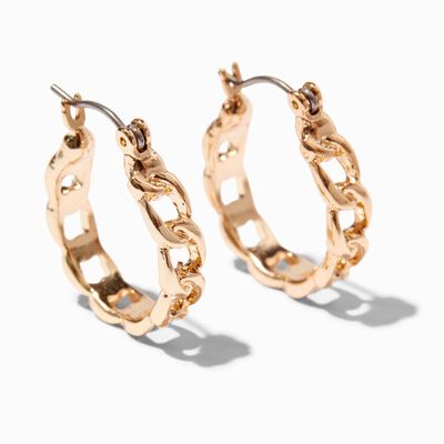 Gold 20MM Chainlink Hoop Earrings