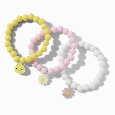 Claire's Club Easter Matte Beaded Stretch Bracelets - 3 Pack