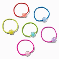 Claire's Club Rainbow Flower Hair Ties - 6 Pack