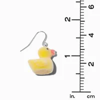 Fuzzy Rubber Duck 0.5" Drop Earrings