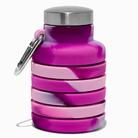 Collapsible Purple Tie Dye Water Bottle