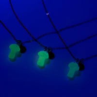 Best Friends Glow-In-The-Dark Mushroom Pendant Necklaces - 3 Pack