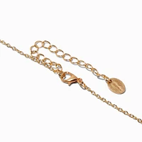 Gold-tone Cat Shaker Pendant Necklace