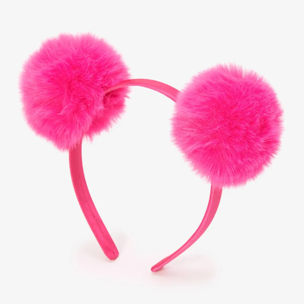 Pom Pom Ears Headband - Pink