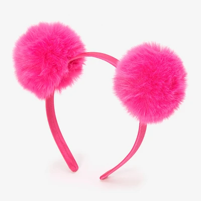 Pink Pom Pom Ears Headband