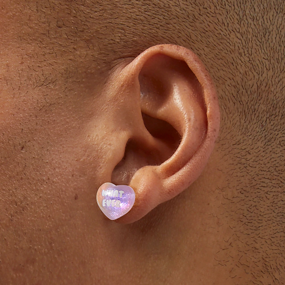 Candy Hearts Valentine's Day Stud Earrings - 6 Pack