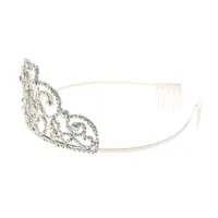 Claire's Club Crystal Heart Swirl Tiara