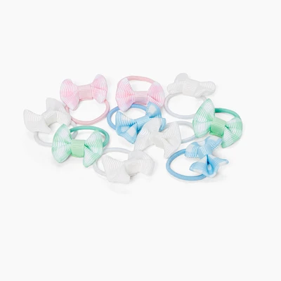 Claire's Club Gingham Bow Hair Ties - 10 Pack