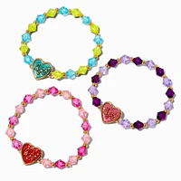 Best Friends Pastel Heart Stretch Bracelet - 3 Pack