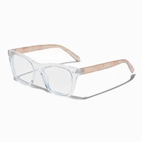 Solar Blue Light Reducing Marbled Temple Clear Lens Frames