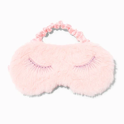 Blush Metallic Eyelash Furry Sleeping Mask