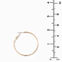 Gold-tone Graduated Hinge Hoop Earrings - 3 Pack