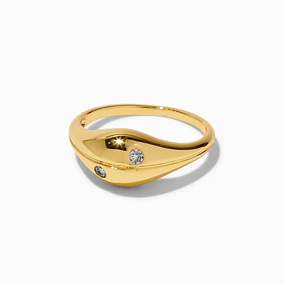 JAM + RICO x Claire's 18k Yellow Gold Plated Dome Cowrie Shell Ring