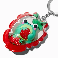 Inflatable Strawberry Frog Wristlet Keychain