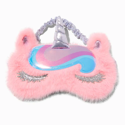 Pink Unicorn Plush Sleeping Mask