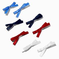 Ribbon Mini Hair Bow Clips - 8 Pack