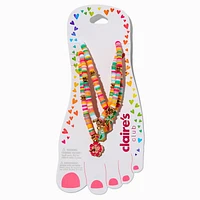 Claire's Club Vacation Fimo Clay Beaded Anklets - 3 Pack