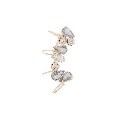 Rose Gold-tone Crystal Ear Cuff Earring